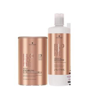 Schwarzkopf DUO Blond Me Premium Lift 9 Bleach and 6% Developer 33.8 oz SET